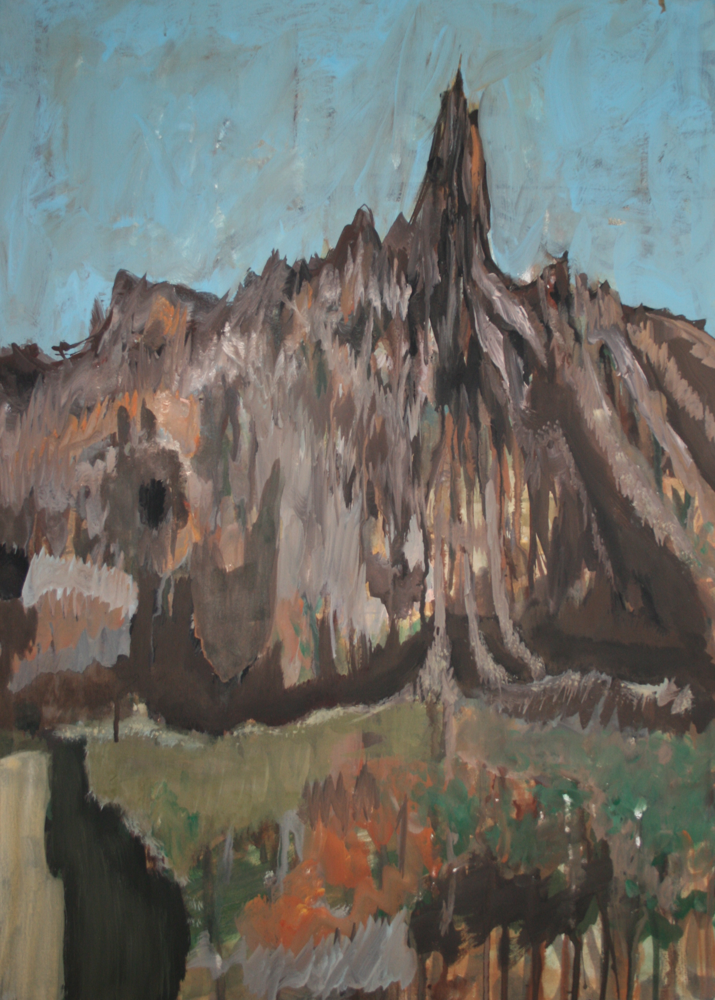 Raafed Jarah 31/ mountain, acrylic on canvas, 60X 50 cm. 2010.