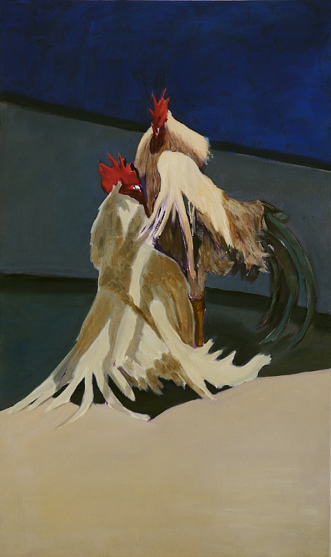 Raafed Jarah 47 / The winner I, oil on canvas, 140 X 84 cm. 2007.