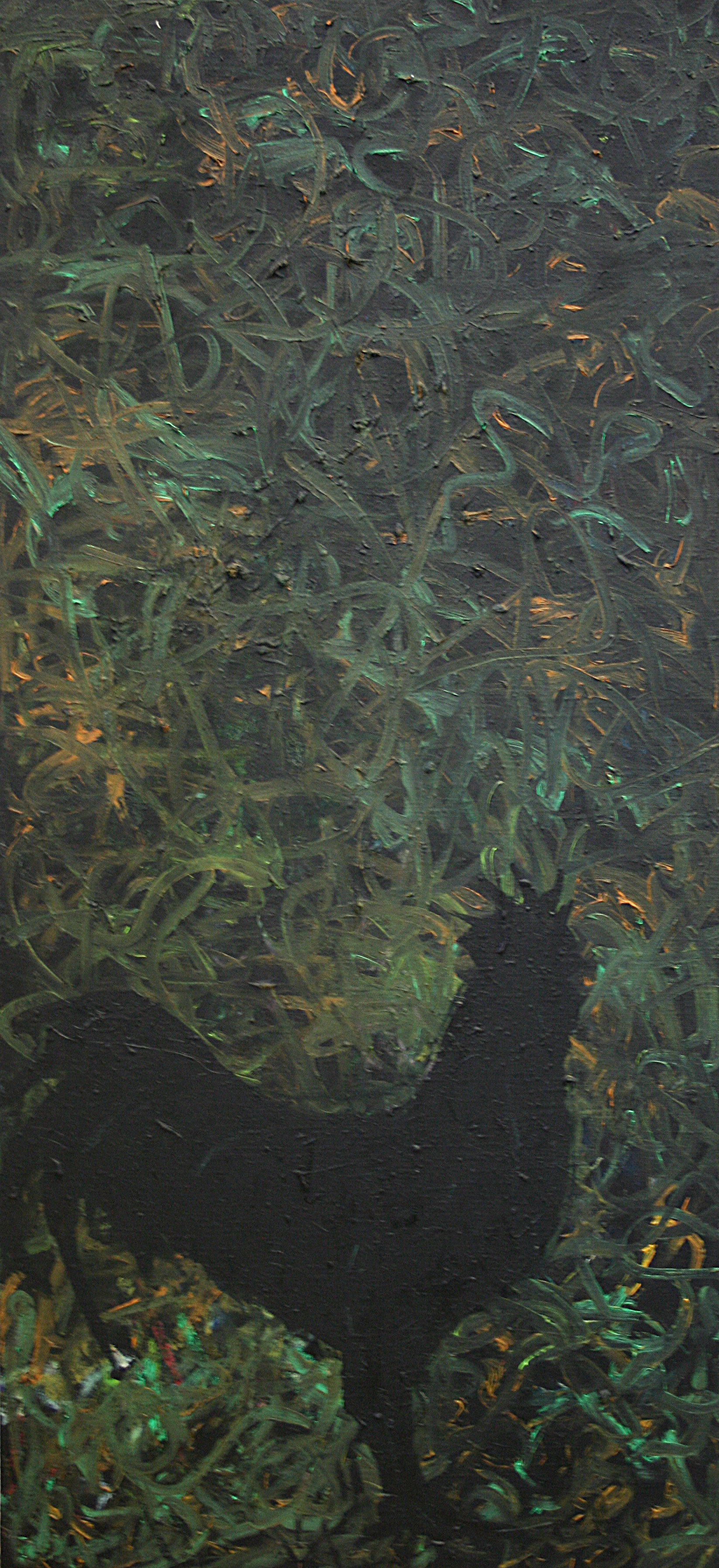 Raafed-Jarah 74, Untitle, oil on canvac, 60 X 129 cm. 2008