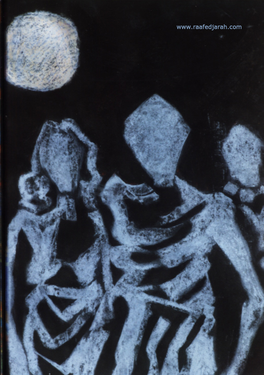 Anfal, chalk on black carton, 1998. Raafed Jarah.